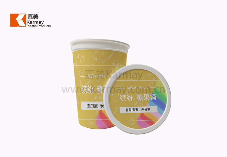 2 litre Cylindrical Plastic buckets for candy