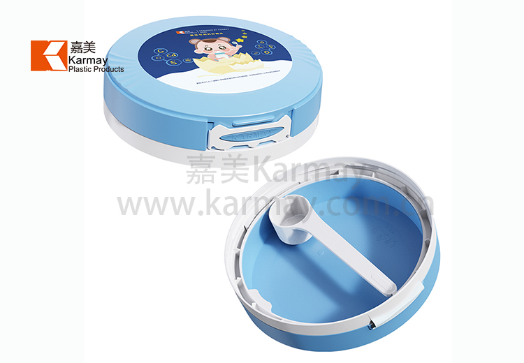 502 Plastic Material Pilfer Proof Baby Formula Lid with Spoon for CAN