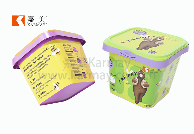 Reused Food container 1L Square Honey packaging boxes with Tamper Evident