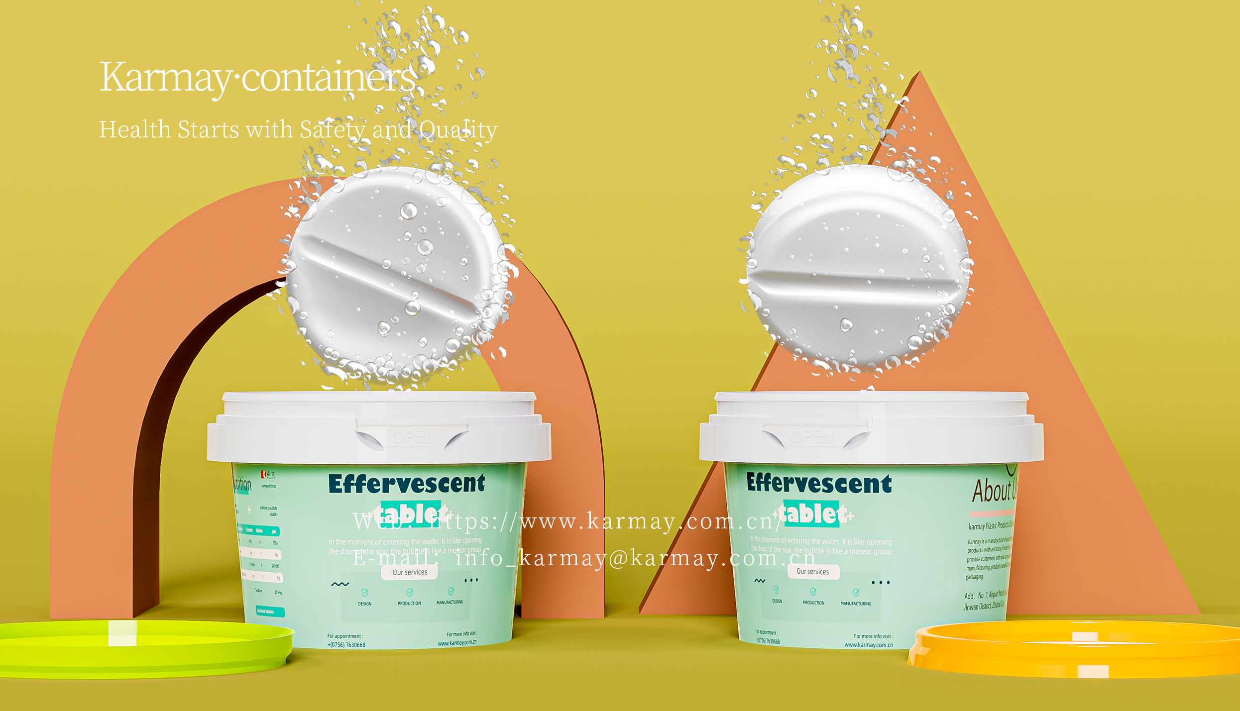 Close-up of small transparent plastic cups used for single-serve pet probiotics and supplements