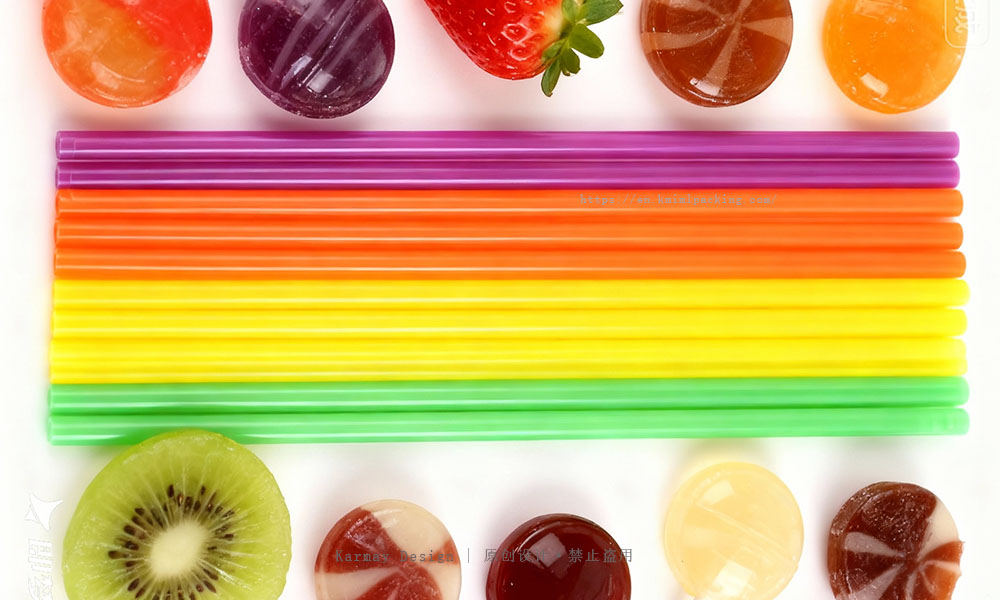Solid color plastic lollipop sticks, uniform color for brand candy packaging